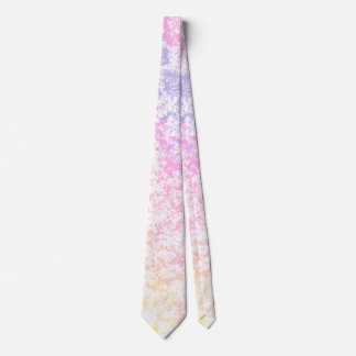 Trendy Pastel Rainbow Splatter Tie