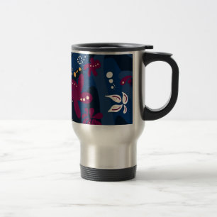 Trendy Pattern accessories, abstract blue pink Travel Mug