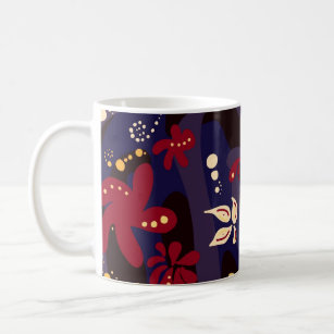 Trendy Pattern accessories, black purple abstract Coffee Mug