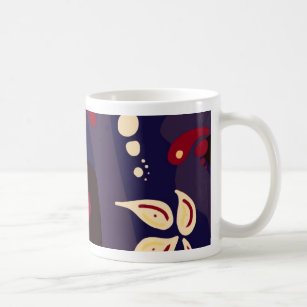 Trendy Pattern accessories, black purple abstract Coffee Mug