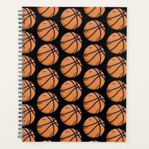 Trendy Pattern Basketball player and coach black   Planner