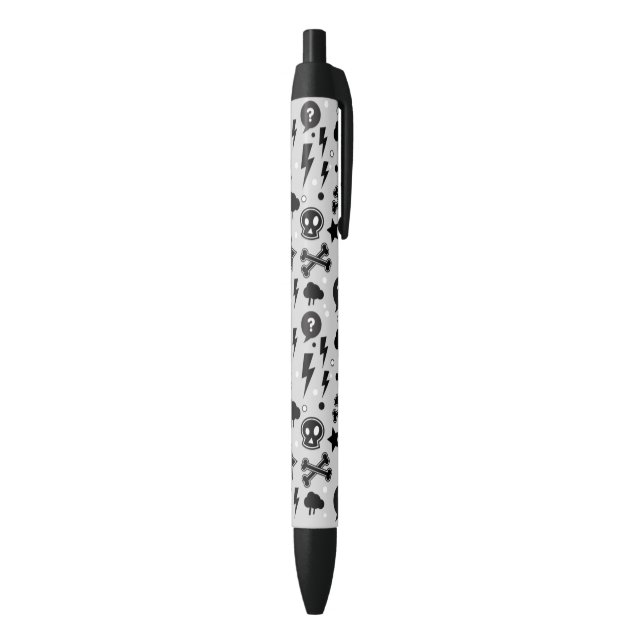 Trendy pattern black ink pen (Bottom (Vertical))