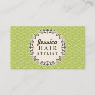 Trendy Pattern Hair Stylist Appointment Cards