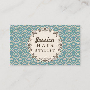 Trendy Pattern Hair Stylist Appointment Cards
