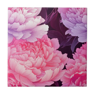 Trendy Peonies Ceramic Tiles For Cosy Interiors