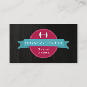 Trendy Personal Trainer Fitness Business Cards