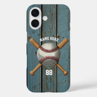 Trendy Personalised Baseball Name and Number Wood