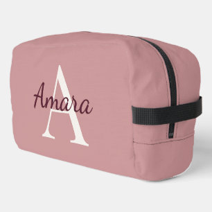 Trendy Personalised Dopp Kit Tea Rose Pink