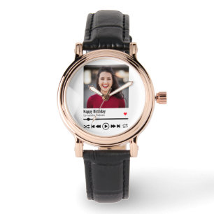 Trendy Personalised Happy Birthday Photo Watch
