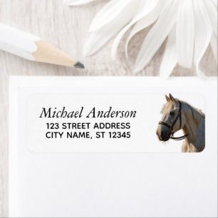 Trendy Personalised Horse Return Address