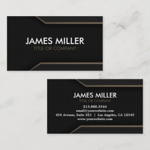 Trendy Personalised Modern Luxury Black Gold Business Card