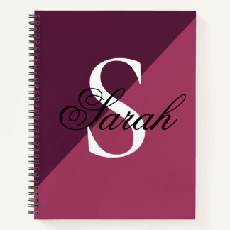 Trendy Personalised Monogram Stylish  Luggage Tag Notebook