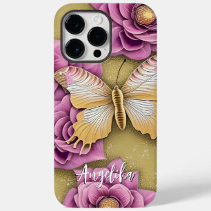 Trendy Personalised Name Butterfly Case-Mate iPhone 14 Pro Max Case