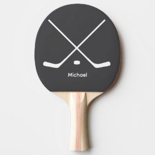 Trendy Personalised Name Hockey Sticks and Puck Ping Pong Paddle