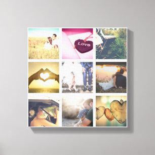 Trendy Personalised photo collage Canvas Print