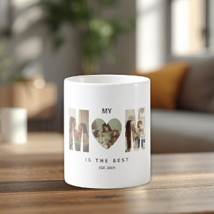 Trendy Personalised Photo MOM Heart Mug