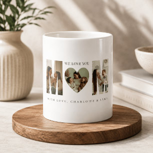 Trendy Personalised Photo WE LOVE YOU Mum Mug