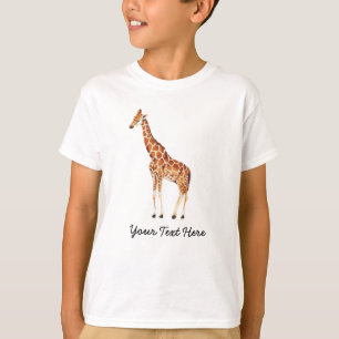 Trendy Personalised Safari Animal cute Giraffe     T-Shirt