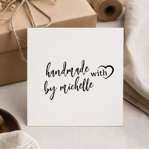 Trendy Personalised Stylish Handmade With Love Self-inking Stamp