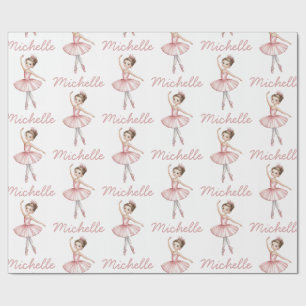Trendy Personalized ballet Ballerina dancer     Wrapping Paper