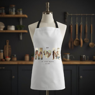 Trendy Personalized Photo MOM Heart Apron