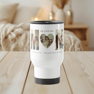 Trendy Personalized Photo WE LOVE YOU Mom Travel  Mug