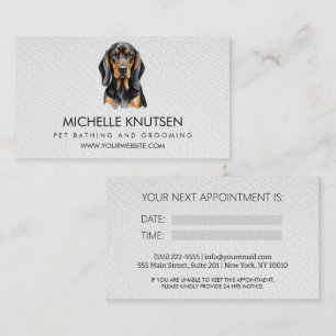 Trendy Pet Bathing and Grooming Appointment Card