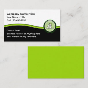 Trendy Pet Care Business Cards Design