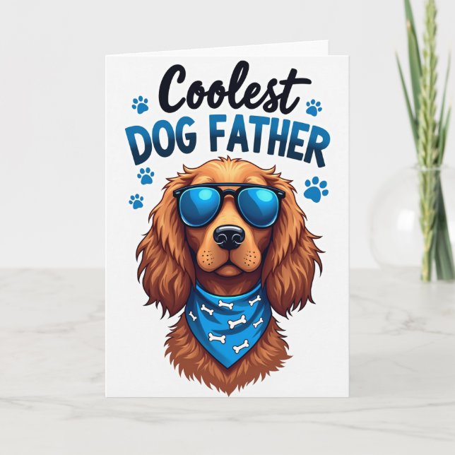 Trendy Pet Fathers Day Card (Front)