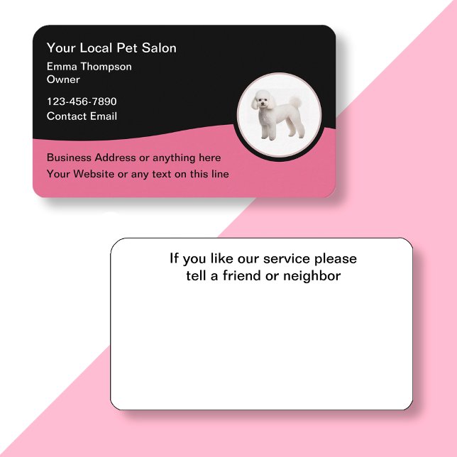 Trendy Pet Salon Business Card Design (Creator Uploaded)