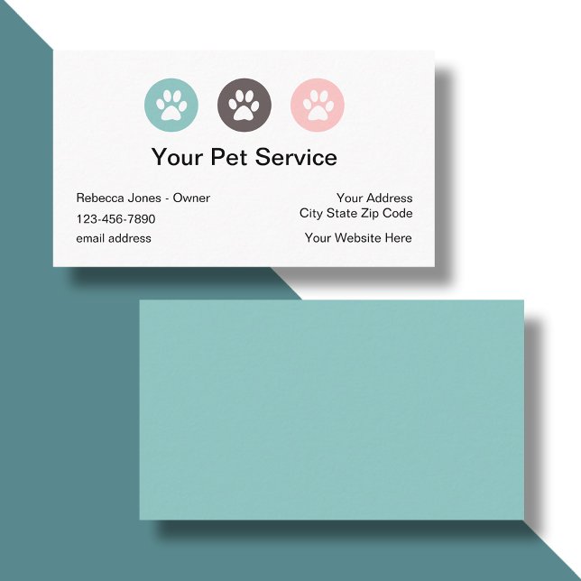 Trendy Pet Service Business Card (Creator Uploaded)