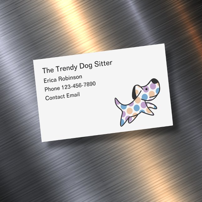 Trendy Pet Sitter Business Card Magnets (Creator Uploaded)