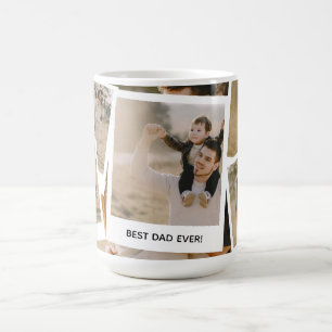 Trendy Photo Collage 'Best Dad Ever' Coffee Mug