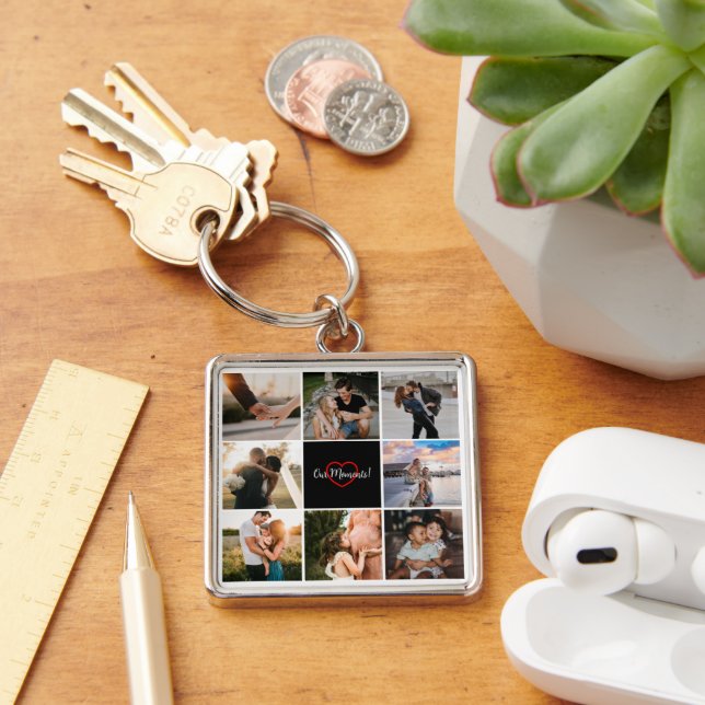 Trendy Photo Collage  Key Ring (Desk)