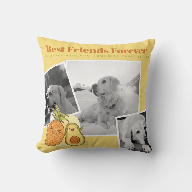 Trendy PHOTO Collage Pillows for GIRLS - Cute Fun (Front)