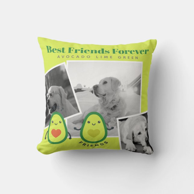 Trendy PHOTO Collage Pillows for GIRLS - Cute Fun (Front)