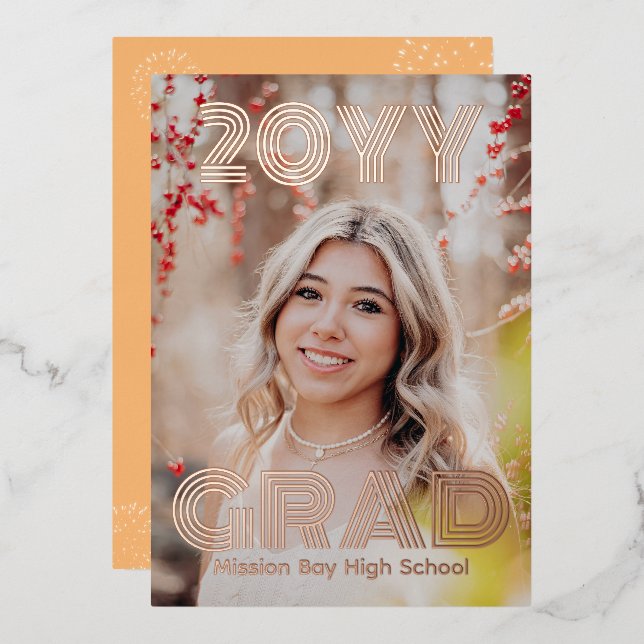 Trendy Photo Graduation Party (Front/Back)