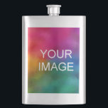 Trendy Photo Image Or Logo Best Dad Gift Template Hip Flask<br><div class="desc">Upload Photo Picture Image Or Business Company Corporate Here Trendy Modern Elegant Best Template Classic Flask.</div>