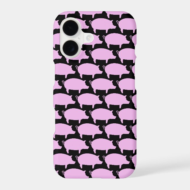 Trendy Pig Editable Black Iphone case (Back)