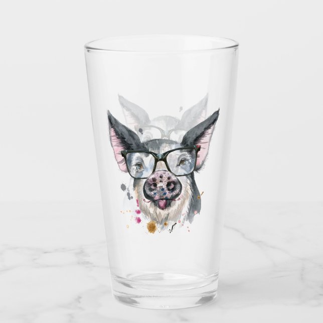 Trendy Pig Glass (Front)