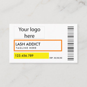 trendy pill bottle lashes package label business c business card