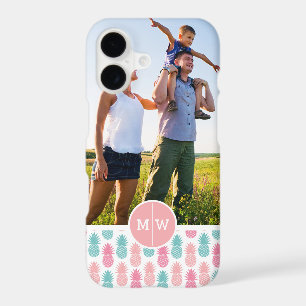 Trendy Pineapple Add Your Photo & Monogram