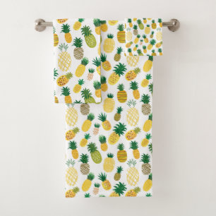Trendy Pineapple Pattern Bath Towel Set