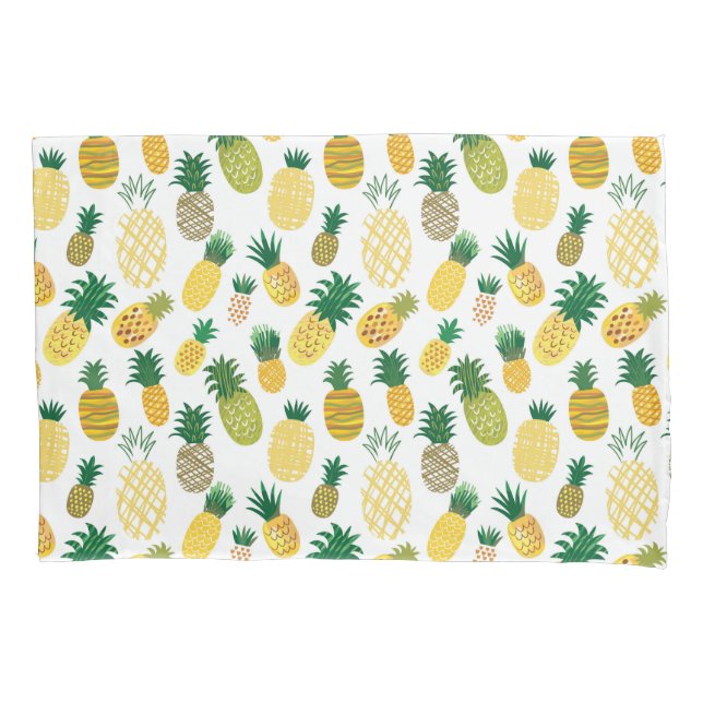 Trendy Pineapple Pattern Pillowcase (Front-Left)