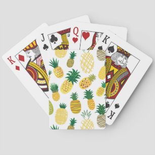 Trendy Pineapple Pattern Playing Cards