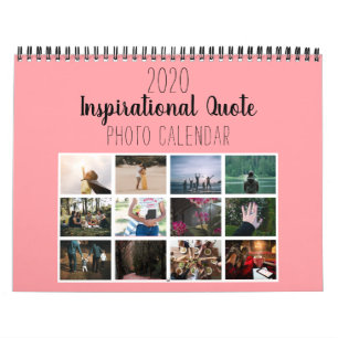 Trendy Pink 2020 Photos and Motivational Quotes Calendar
