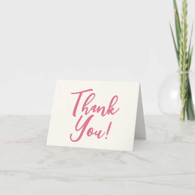 Trendy Pink A Tini Bit Older 30th Birthday Thank You Card (Front)