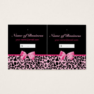 Trendy Pink And Black Leopard Hot Pink Hang Tags