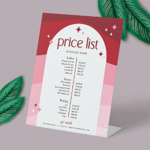 Trendy Pink Arch Nails Beauty Spa Logo Price List Pedestal Sign