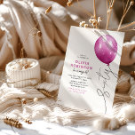 Trendy Pink Balloon 60th Birthday Invitation<br><div class="desc">Embrace the 60th chapter of your life with our stylish and unique birthday invitations. With chic typography and a 'sixty' balloon string over a white background,  our invites are sure to set the tone for a birthday party that will be remembered for years to come.</div>